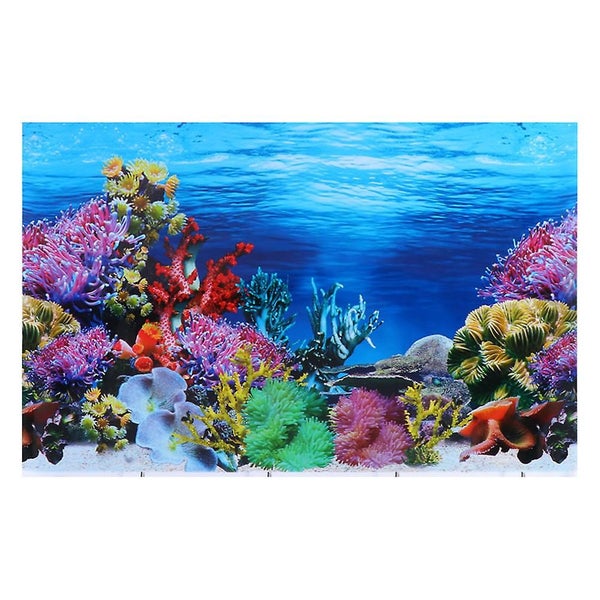 Ocean Decor Adhesive Aquarium Background Fish Tank Sticker Background Coral Fis Carousel 1