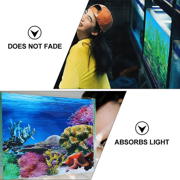 Ocean Decor Adhesive Aquarium Background Fish Tank Sticker Background Coral Fis Carousel 4