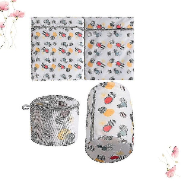 4pcs Household Zippered Laundry Bags Delicate Bra Lingerie Panties Washing Bags Carousel 4