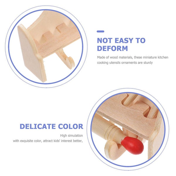 2 Sets Miniature Kitchen Cooking Utensils Dollhouse Mini Toys Tiny House Decora Carousel 4