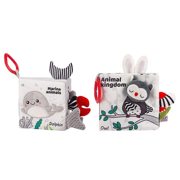 2pcs Baby Cloth Books Early Educational Books For Toddler Baby Bath Cloth Books