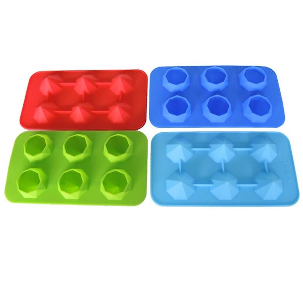 6 Lattices Silicone Ice Mold Diamond Shape Ice Cube Tray Ice Cube Maker For Whi Carousel 4