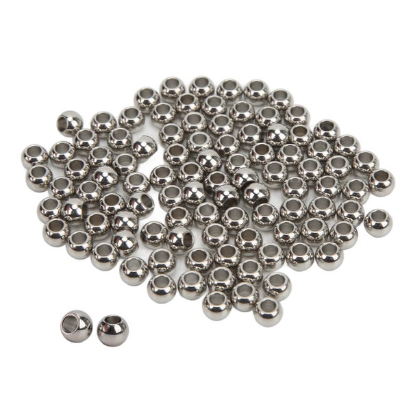 100Pcs Metal Beads Sturdy Durable Glossy Surface Carousel 3