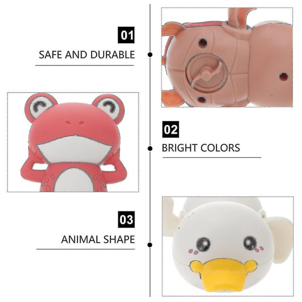 6 Pcs Kids Bath Toy Bath Swimming Toys Shower Toy Clockwork Bath Toy Bathtub To Carousel 2