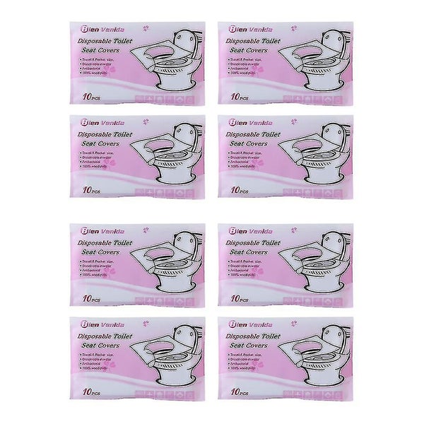 8 Packs Toilet Covers Disposable Potty Cover Disposable Toilet Seat Covers Adul Carousel 1