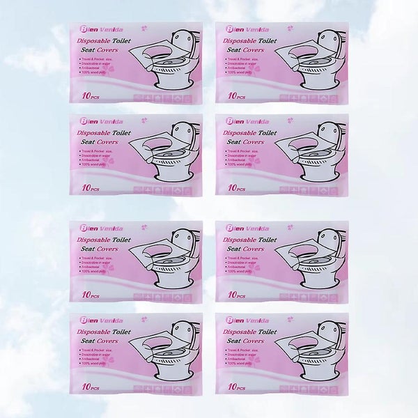 8 Packs Toilet Covers Disposable Potty Cover Disposable Toilet Seat Covers Adul Carousel 5