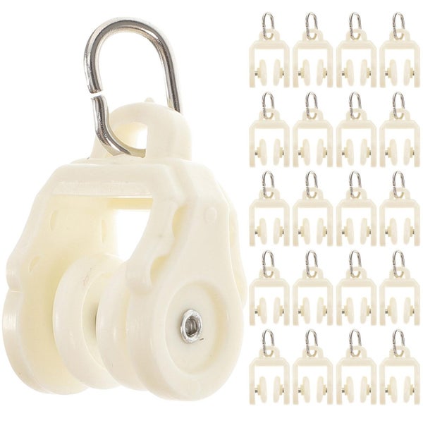 50pcs Curtain Track Pulley Sliding Wheel Curtain Track Glider Curtain Fitting Carousel 2