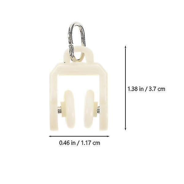 50pcs Curtain Track Pulley Sliding Wheel Curtain Track Glider Curtain Fitting Carousel 4