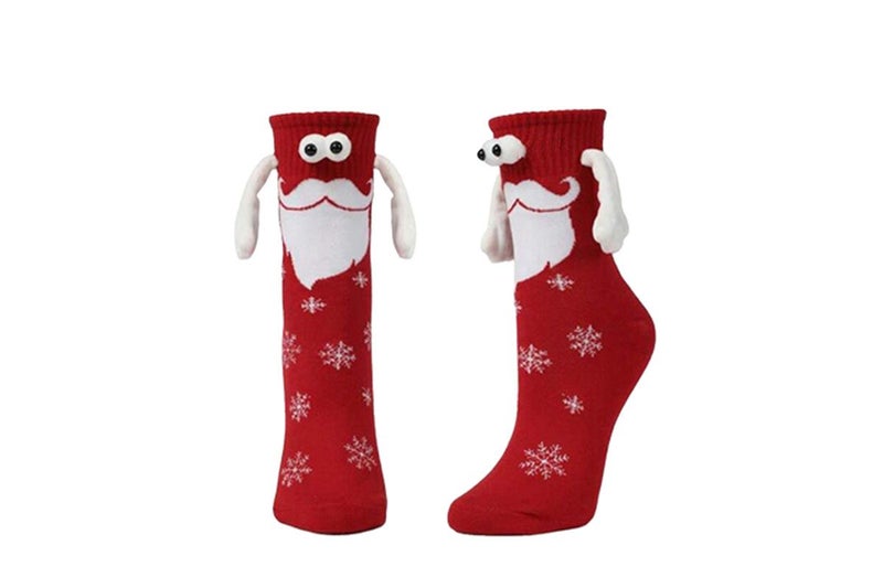 Magnetic Holding Hands Socks Christmas Novelty Socks Gifts for Friends Couples B Carousel 3