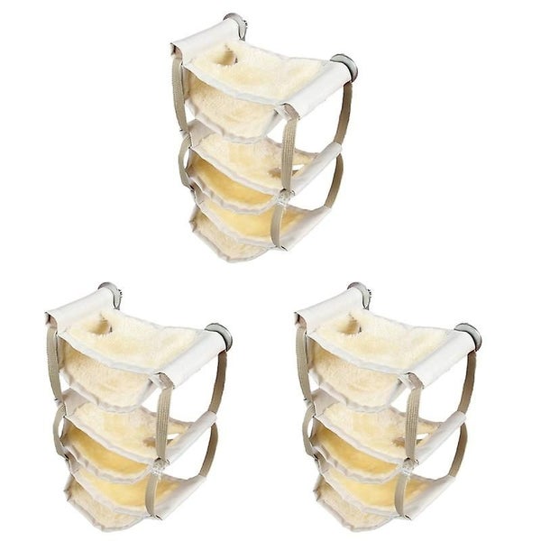 3pcs Small Pet Hammock Multi layer Perched Hammock Warm Bed House Cage Nest For Carousel 2