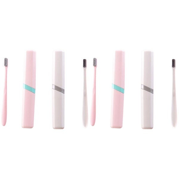 4 Sets Portable Toothbrush And Box Retractable Toothbrush And Holder For Trave Carousel 1