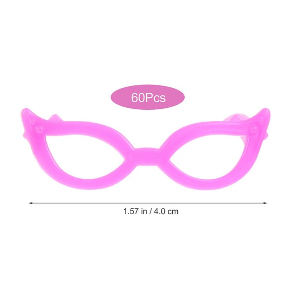 60pcs Mini Doll Sunglasses Doll Costume Dress up Sunglasses Doll Eyeglasses Pro Carousel 3