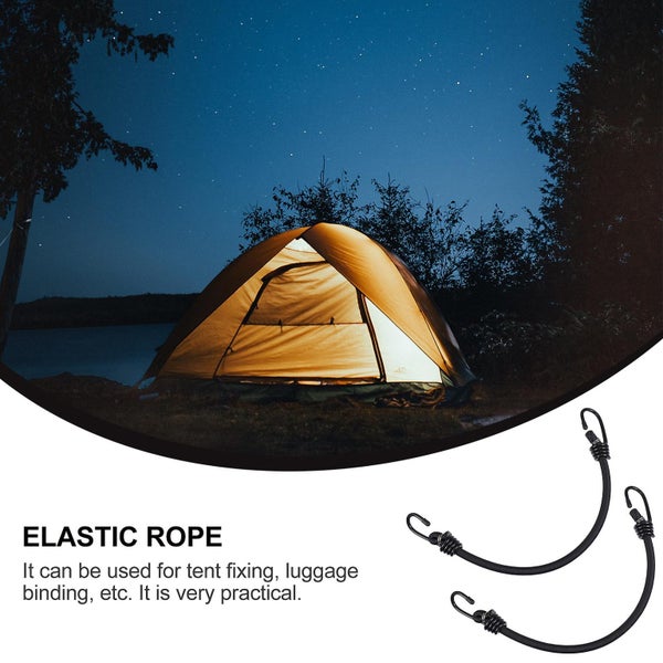 2 Pcs Bungee Cords Elastic Motorcycle Bungee Cord Elastic Clothesline Tent Cord Carousel 2