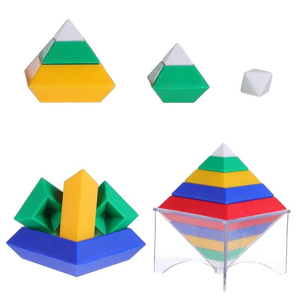 1 Set Of Early Education Wisdom Stacking Toys Funny Kids Building Blocks Carousel 1