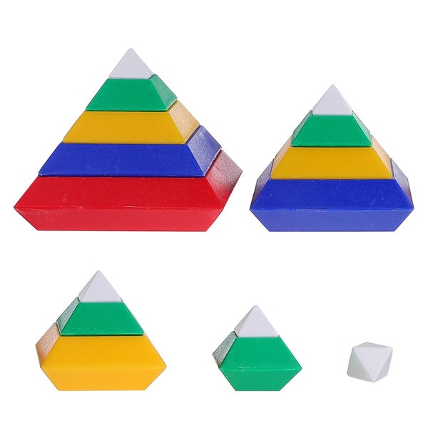 1 Set Of Early Education Wisdom Stacking Toys Funny Kids Building Blocks Carousel 3
