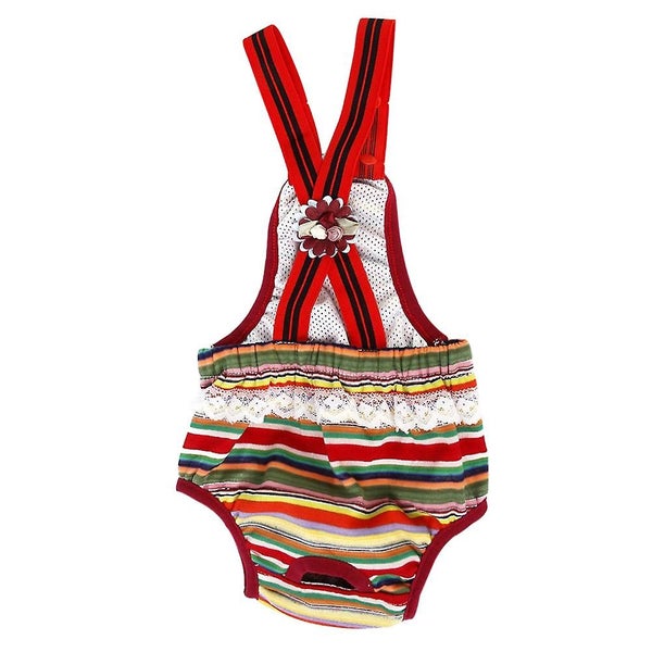 Striped Panties Dog Suspender Dog Sanitary Pants Female Dog Colthes Dog Diaper Carousel 2