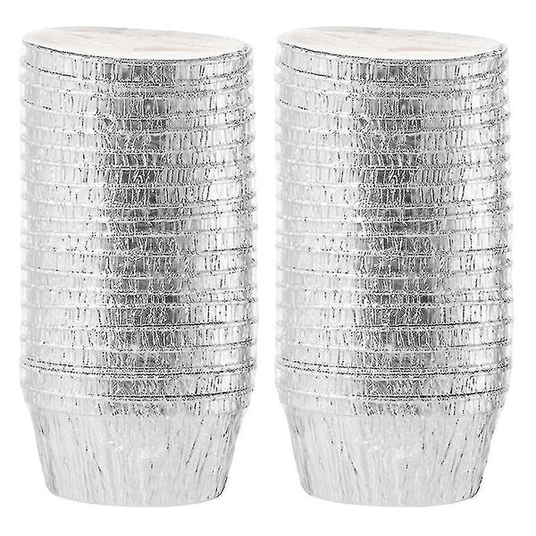 40pcs Tinfoil Baking Cups Cupcake Baking Liners Egg Tart Baking Molds Cupcake M Carousel 1