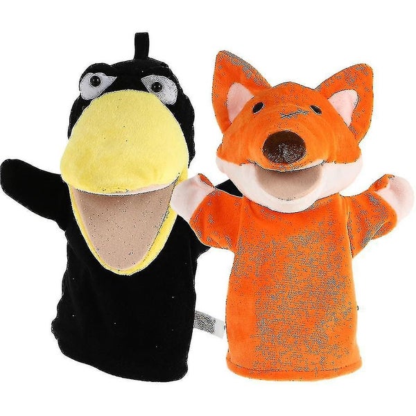 2pcs Hand Puppets Role play Story Telling Puppets Educational Doll Toy Kids Ani Carousel 1