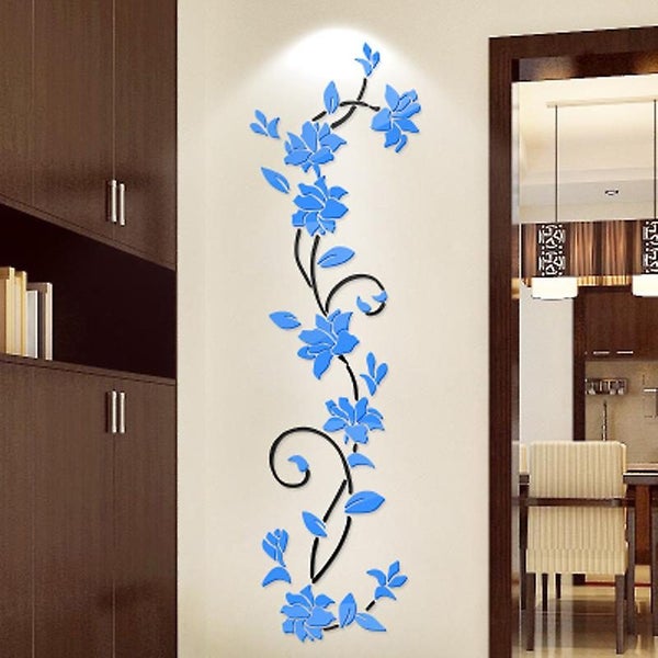 3d Fashion Diy Decal Rose Flower Wall Stickers Adhesive Wall Panel Floral Wallp Carousel 2