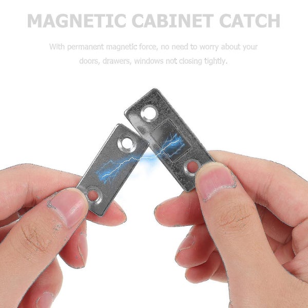12 Sets Door Chain Lock Heavy Duty Cabinet Magnets Cabinet Magnetic Catch Drawe Carousel 4
