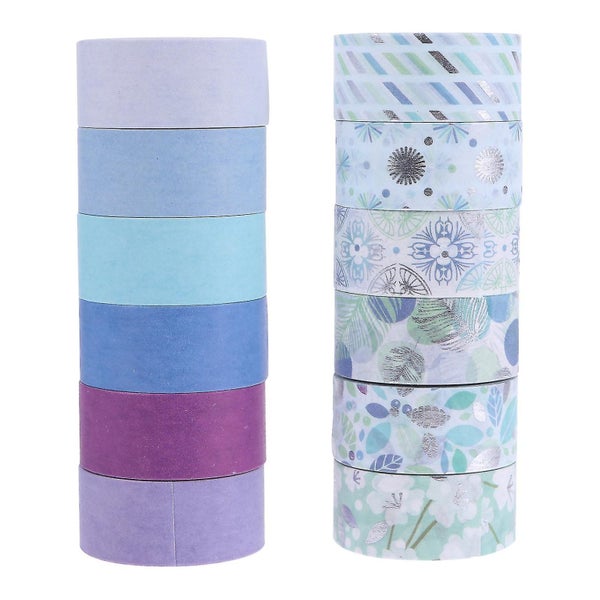 12 Rolls Adhesive Tape Decorative Paper Tape Lovely Washi Tape For Scrapbooking Carousel 1