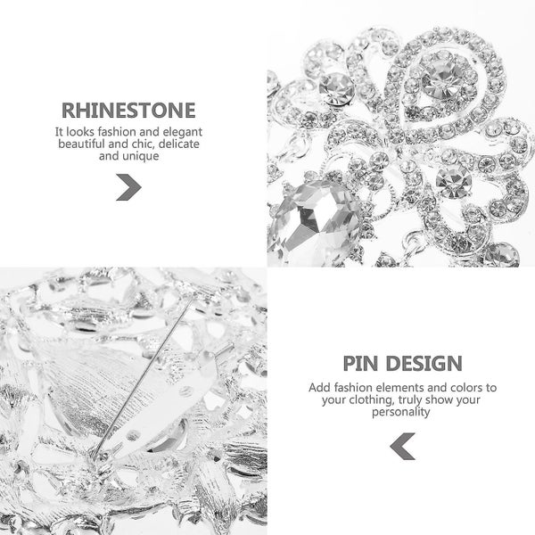 6pcs Rhinestone Pearl Brooches Lapel Pin Breastpin All match Brooch Corsage Carousel 3
