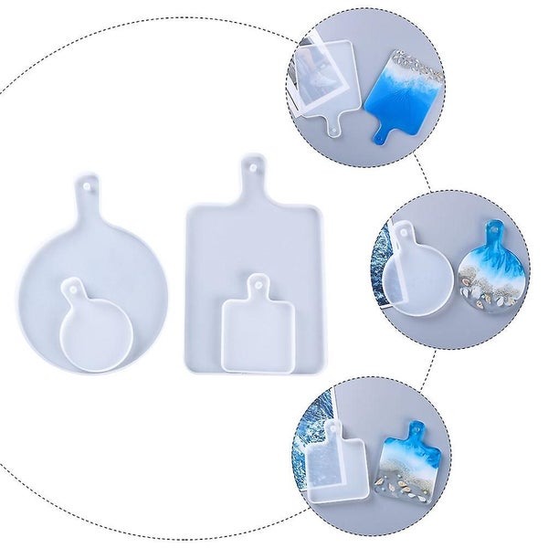 4pcs Silicone Coaster Mould Cup Tray Dish Epoxy Molds Cup Holder Mold white Carousel 3