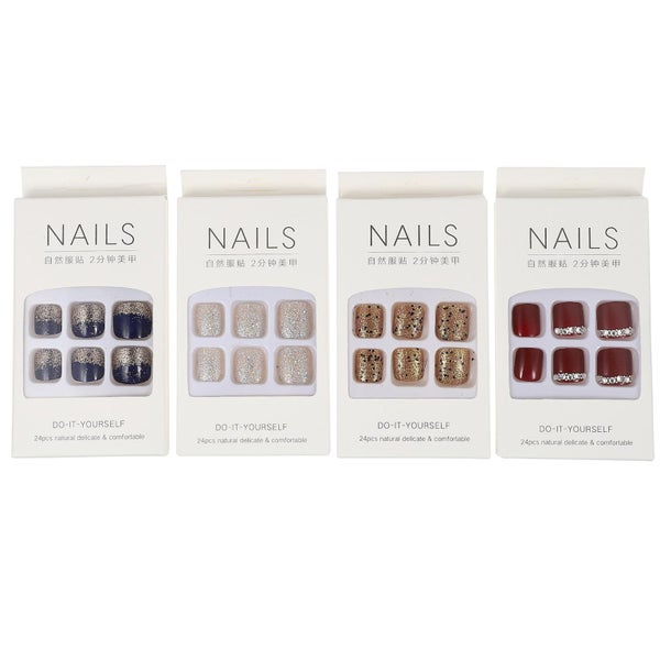 96pcs Press on Toenails Artificial Press On Nails False Nails For Ladies Women Carousel 1