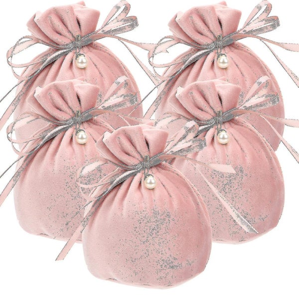 5pcs Jewelry Bags Small Gift Pouches Sundries Bags Drawstring Earphone Gifts Po Carousel 1