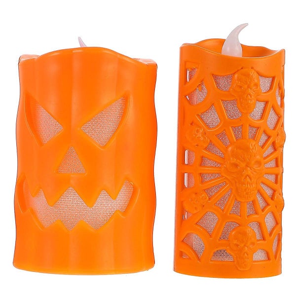 2pcs Practical Halloween Led Lamp Halloween Decorative Candle Lamp Party Decors Carousel 1