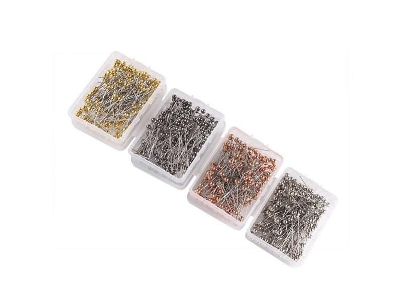 Safety Pins Pearl Metal Head 38mm Round Dressmaking Pins Weddings Corsage Carousel 2