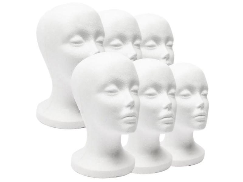 1PCS New Female Male Styrofoam Mannequin Head Model Holder Stand Rack Carousel 2