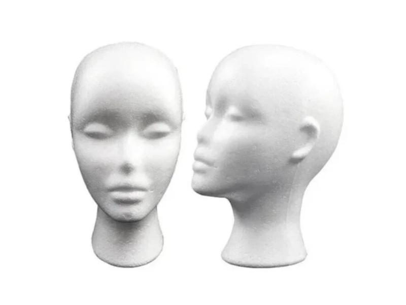 1PCS New Female Male Styrofoam Mannequin Head Model Holder Stand Rack Carousel 1