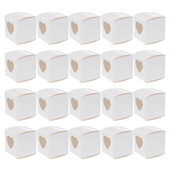 20 Pcs Heart Chocolate Paper Small Cake Box Dessert Container Single Cupcake Bo Carousel 1