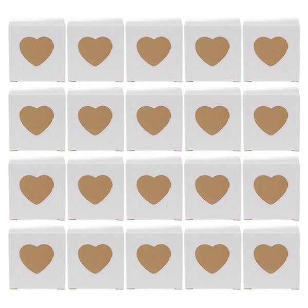 20 Pcs Heart Chocolate Paper Small Cake Box Dessert Container Single Cupcake Bo Carousel 2