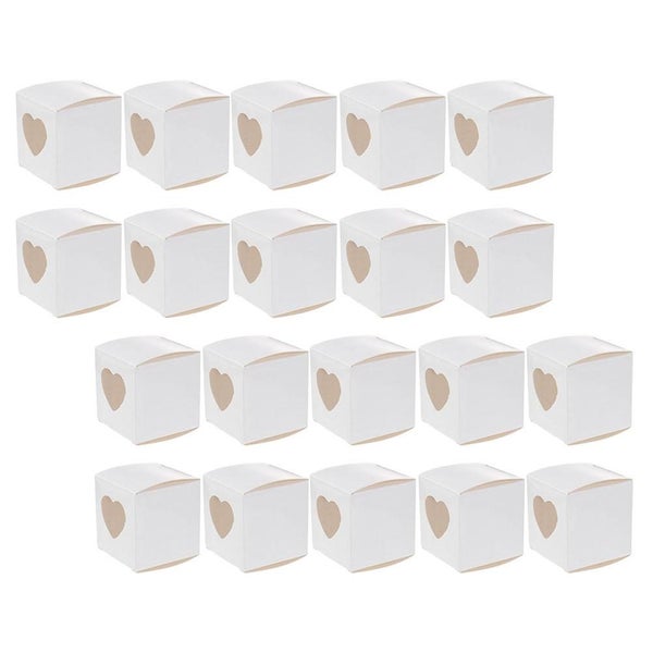 20 Pcs Heart Chocolate Paper Small Cake Box Dessert Container Single Cupcake Bo Carousel 5