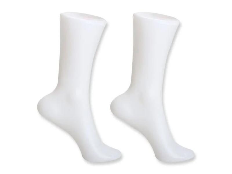 2PCS Female Foot Sock Sox Mold For Short Stocking Mannequin White Carousel 2