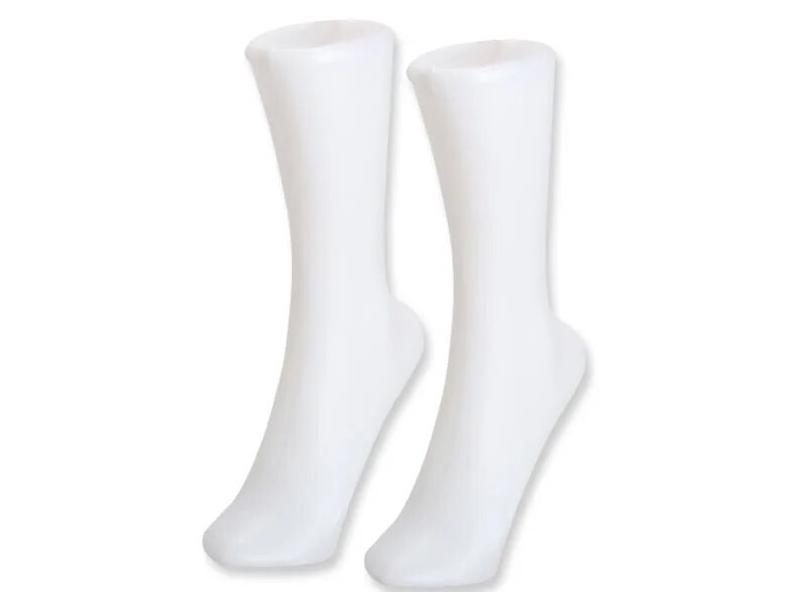 2PCS Female Foot Sock Sox Mold For Short Stocking Mannequin White Carousel 1