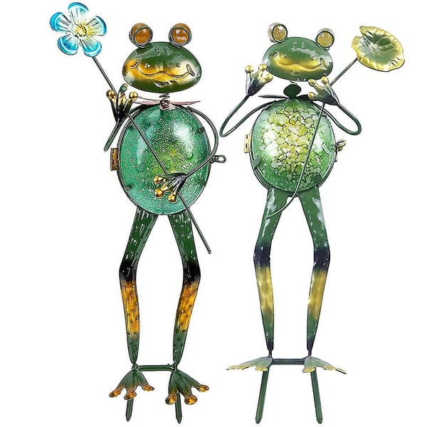2pcs Courtyard Light Frog Shaped Solar Light Lawn Solar Lamp Lamp For Yard Carousel 1