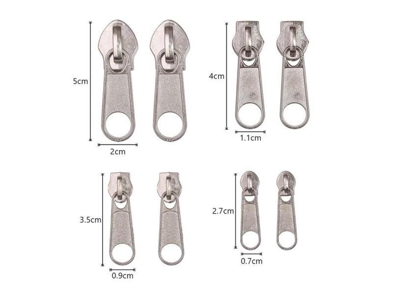 8Pcs 4 Sizes Set Universal Instant Fix Zipper Repair Replacement Slider Zippers Carousel 1