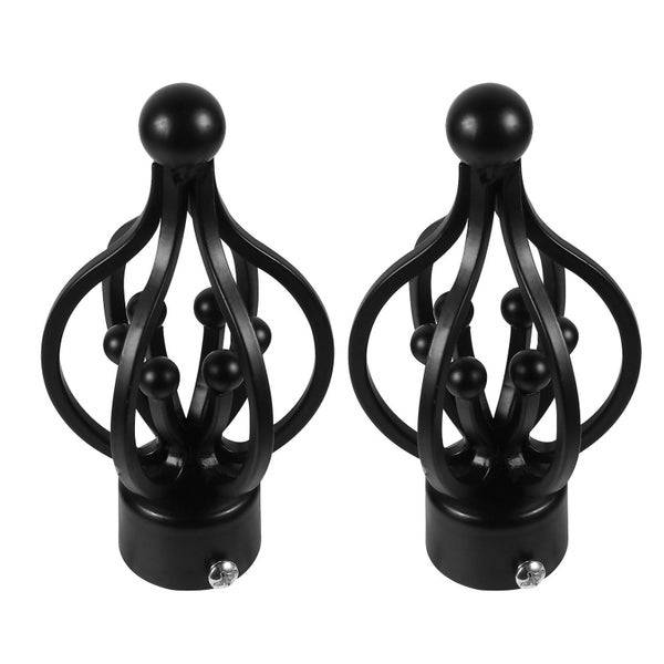 2pcs Curtain Rod Ends Curtain Rod Fitting Curtain Rod Final For Dorm Room Carousel 2
