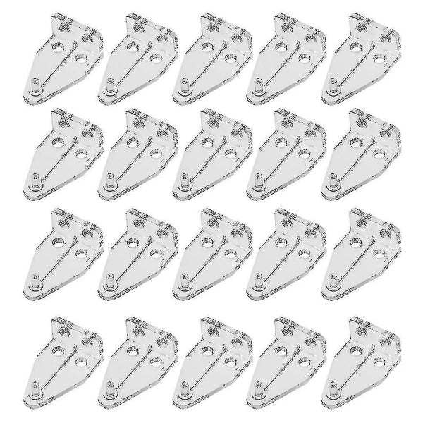 20 Pcs Curtain Rod Hooks Transparent Blind Brackets Clear Bottom Rail Clips Doo Carousel 1
