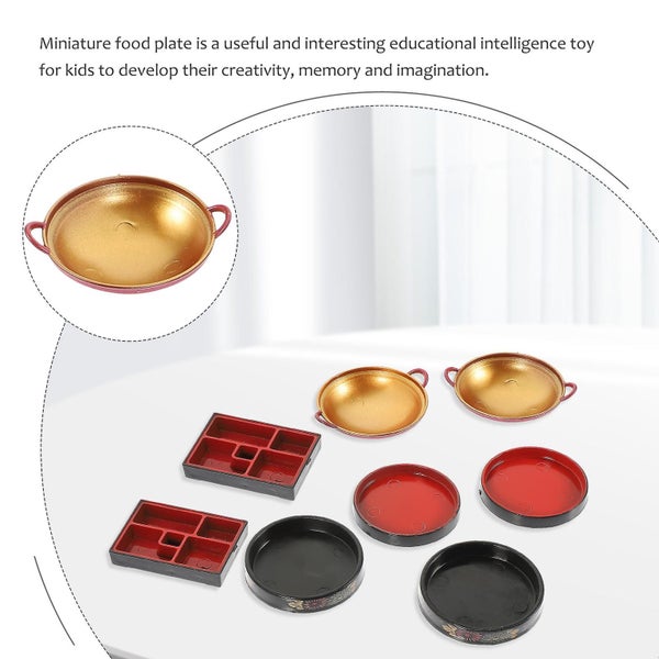 8pcs Doll House Miniature Decoration Doll House Plate Miniature Kitchen Tablewa Carousel 5