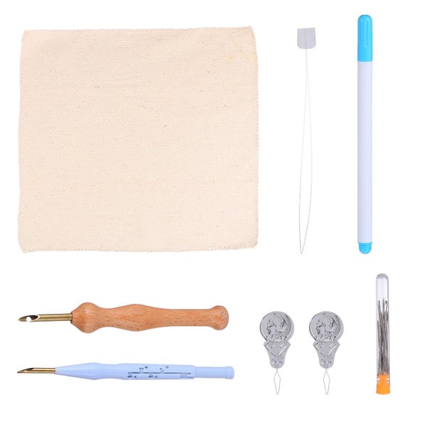 1 Set Embroidery Making Kits Diy Cross Stitching Punch Needle Sewing Tools Carousel 1