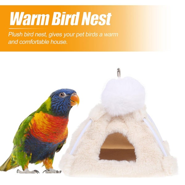 Winter Hammock Small Pet Hammock Parrot Winter Warm Bed Hamster Plush Bedding B Carousel 2