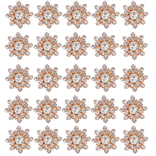 30pcs Delicate Snowflake Rhinestone? Buttons Diy Sewing Buttons Clothing Rhines Carousel 1