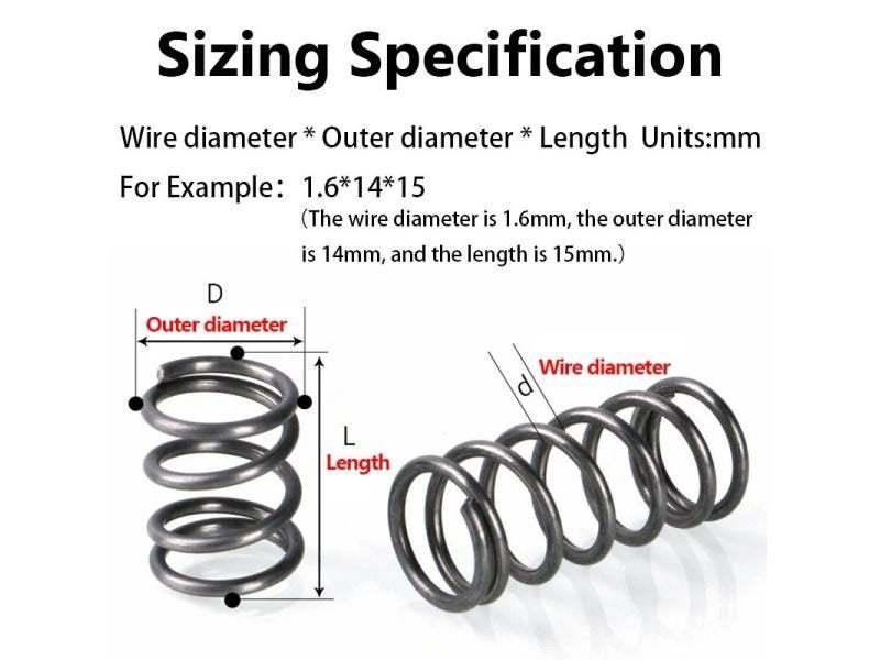 Mechanical Cylindrical Spiral Coil Rotor 65Mn Steel Spring Length 300mm Carousel 1
