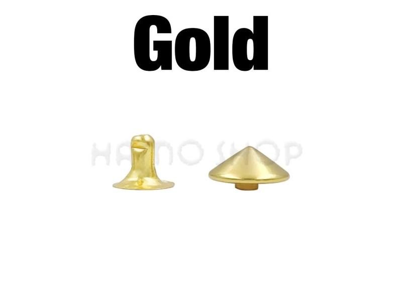 80-100sets 5-12mm Conical Rivet Spikes DIY Punk Rock For Clothes Shoes Bags Pet Carousel 1