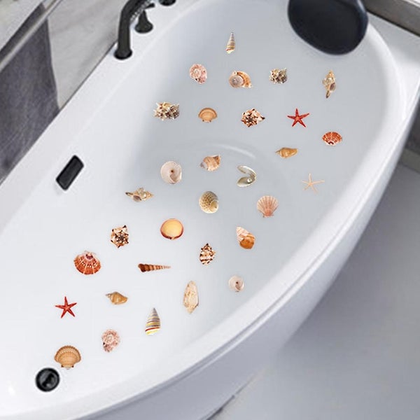 6 Sheets Transparent Tape Sea Creature Bath Stickers Ladder Treads Non Slip Tub Carousel 2