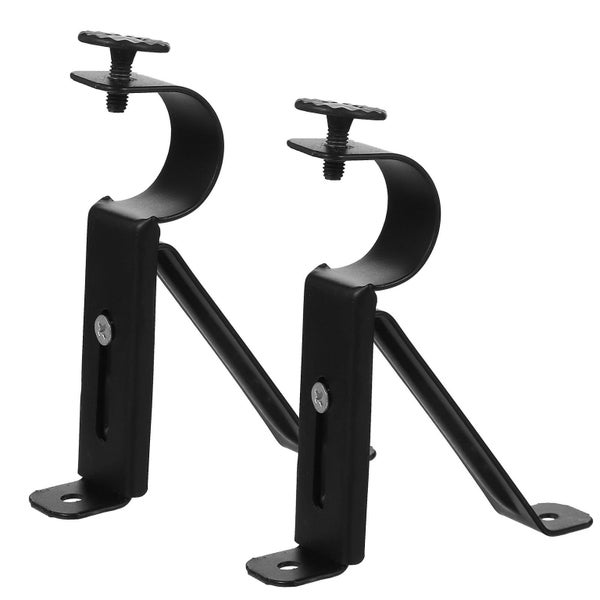 2pcs Curtain Rod Supports Professional Curtain Rod Bracket Sturdy Curtain Poles Carousel 1